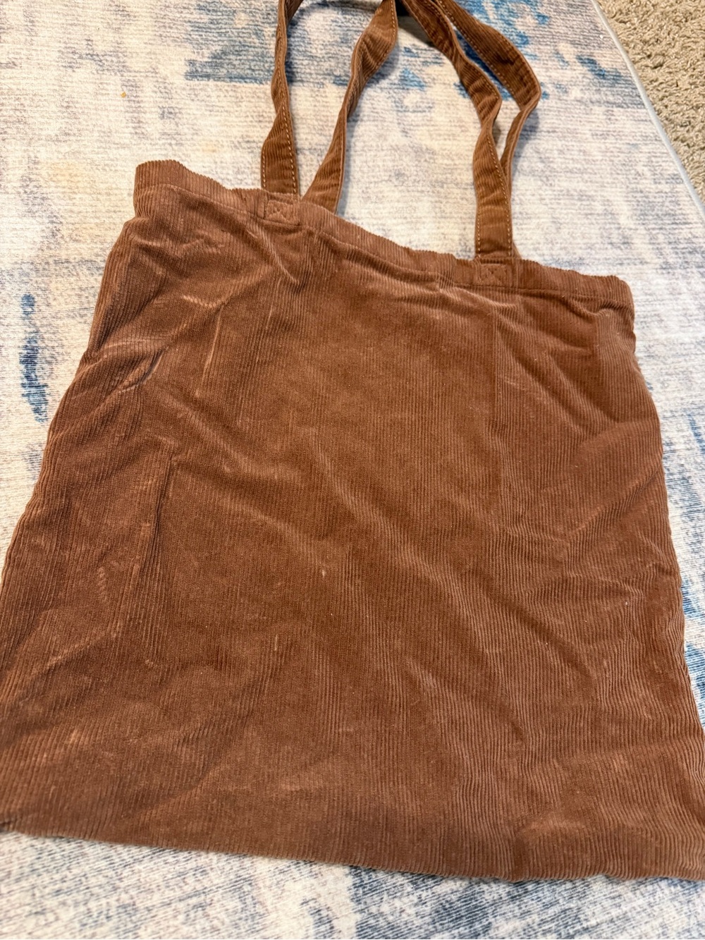 Women’s Brown Corduroy Tote Bag - Unbranded